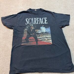 Vintage Scarface Graphic Black T-Shirt size large 1270